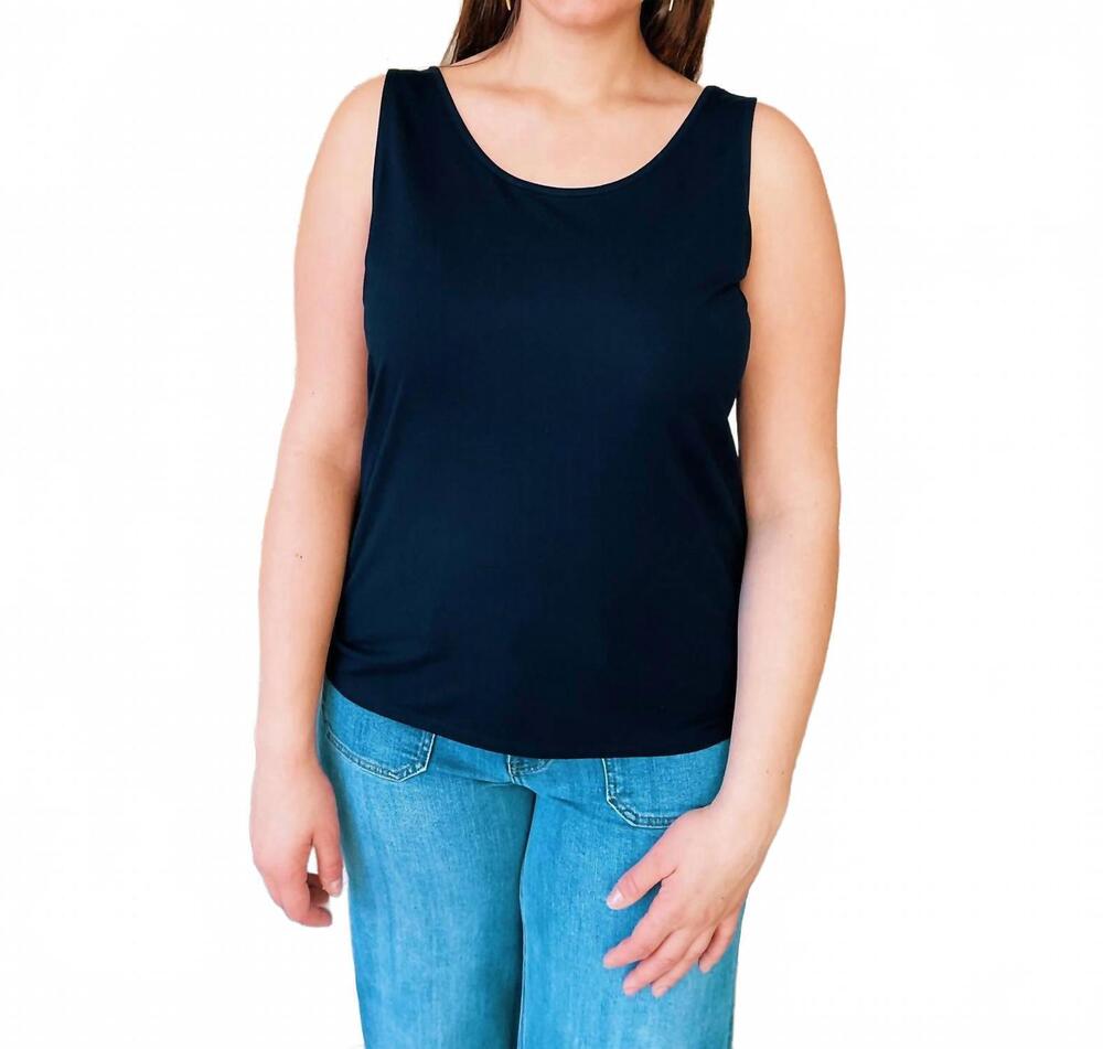 NEW CHARLIE B reversible tank top in navy